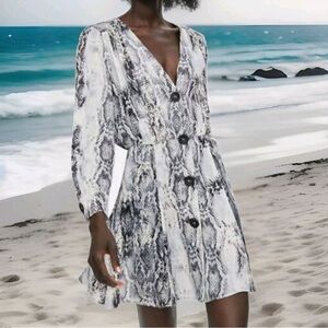 Zara mini animal print mini dress